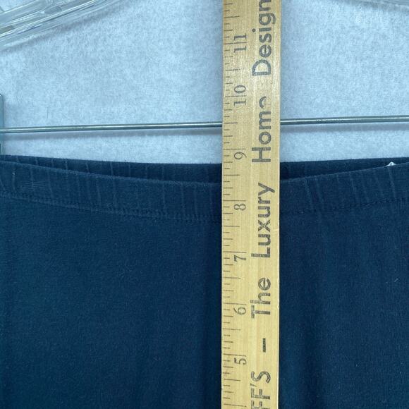 EILEEN FISHER Leggings 2XS Stretch Organic Cotton Jersey Cropped Black USA - Picture 9 of 13